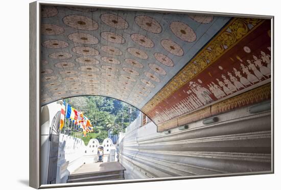 Wall and Ceiling Murals Inside the Temple of the Sacred Tooth Relic, Kandy, Sri Lanka-Charlie-Framed Photographic Print