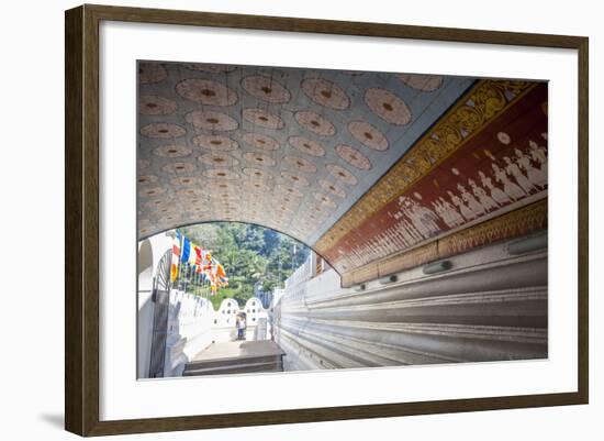 Wall and Ceiling Murals Inside the Temple of the Sacred Tooth Relic, Kandy, Sri Lanka-Charlie-Framed Photographic Print