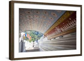 Wall and Ceiling Murals Inside the Temple of the Sacred Tooth Relic, Kandy, Sri Lanka-Charlie-Framed Photographic Print