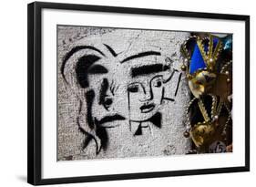 Wall Art and Masks For Sale, Venice, Italy.-Terry Eggers-Framed Photographic Print