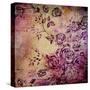 Wall Background Or Vintage Texture. For Art Texture, Grunge Design, And Old Border Frame-iulias-Stretched Canvas