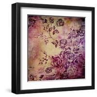 Wall Background Or Vintage Texture. For Art Texture, Grunge Design, And Old Border Frame-iulias-Framed Art Print