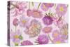 Wall Flowers Violet-Cora Niele-Stretched Canvas
