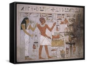 Wall Fragment from the Tomb of Amenemhet and His Wife Hemet, Middle Kingdom-null-Framed Stretched Canvas