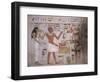 Wall Fragment from the Tomb of Amenemhet and His Wife Hemet, Middle Kingdom-null-Framed Giclee Print