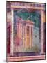 Wall Fresco with Architecture, C. 40-30 B.C.-null-Mounted Art Print