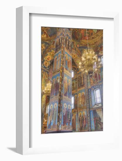 Wall frescos, Church on Spilled Blood (Resurrection Church of Our Saviour), UNESCO World Heritage S-Richard Maschmeyer-Framed Photographic Print