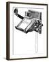 Wall-Mounted Edison Carbon Telephone with 'Pony-Crown' Receiver, New York, 1879-null-Framed Giclee Print