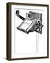 Wall-Mounted Edison Carbon Telephone with 'Pony-Crown' Receiver, New York, 1879-null-Framed Giclee Print