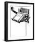 Wall-Mounted Edison Carbon Telephone with 'Pony-Crown' Receiver, New York, 1879-null-Framed Giclee Print