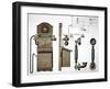 Wall Mounted Telephone, C1910-null-Framed Giclee Print