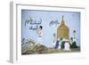 Wall Mural Depicting Pilgrimage to Mecca on Middle Egypt House, Egypt-null-Framed Giclee Print