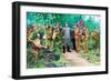 Wall Mural of Kim Il Sung, Pyongyang, Democratic People's Republic of Korea, N. Korea-Gavin Hellier-Framed Photographic Print