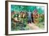 Wall Mural of Kim Il Sung, Pyongyang, Democratic People's Republic of Korea, N. Korea-Gavin Hellier-Framed Photographic Print