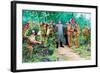 Wall Mural of Kim Il Sung, Pyongyang, Democratic People's Republic of Korea, N. Korea-Gavin Hellier-Framed Photographic Print