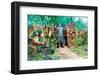 Wall Mural of Kim Il Sung, Pyongyang, Democratic People's Republic of Korea, N. Korea-Gavin Hellier-Framed Photographic Print