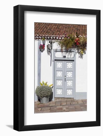 Wall of a House with Front Door in the Pedestrian Area of the Old Town of Los Llanos, La Palma-Gerhard Wild-Framed Photographic Print