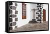 Wall of a House with Window and Front Door in the Pedestrian Area of the Old Town of Los Llanos-Gerhard Wild-Framed Stretched Canvas