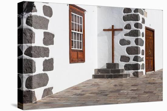 Wall of a House with Window and Front Door in the Pedestrian Area of the Old Town of Los Llanos-Gerhard Wild-Stretched Canvas