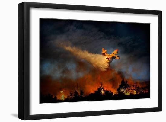 Wall of Fire-Antonio Grambone-Framed Photographic Print