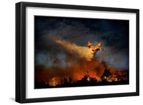 Wall of Fire-Antonio Grambone-Framed Photographic Print