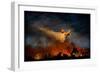 Wall of Fire-Antonio Grambone-Framed Photographic Print