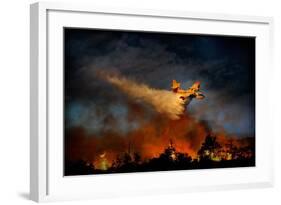 Wall of Fire-Antonio Grambone-Framed Photographic Print