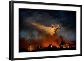 Wall of Fire-Antonio Grambone-Framed Photographic Print