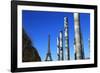 Wall of Peace and Eiffel Tower, Paris, France, Europe-Hans-Peter Merten-Framed Photographic Print