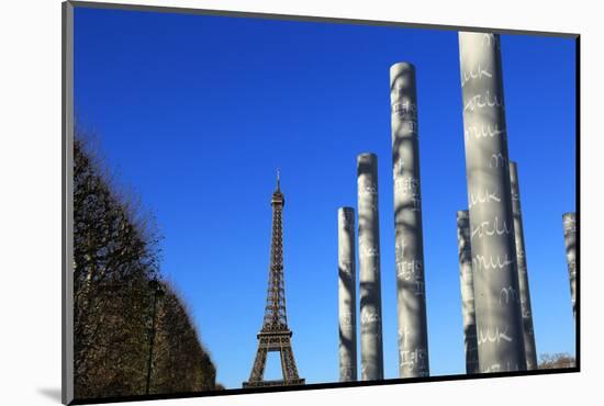 Wall of Peace and Eiffel Tower, Paris, France, Europe-Hans-Peter Merten-Mounted Photographic Print