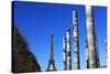 Wall of Peace and Eiffel Tower, Paris, France, Europe-Hans-Peter Merten-Stretched Canvas