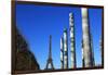 Wall of Peace and Eiffel Tower, Paris, France, Europe-Hans-Peter Merten-Framed Photographic Print