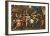 Wall opposite the Counterfacade of the South Transept, Giuseppe Campi, Triumph of Mordecai 1567, De-Giulio Campi-Framed Giclee Print