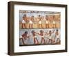 Wall Painting Depicting Sowing and Harvesting Scene, from the Tomb of Onsu at West Thebes, Close-Up-null-Framed Giclee Print