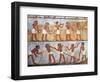 Wall Painting Depicting Sowing and Harvesting Scene, from the Tomb of Onsu at West Thebes, Close-Up-null-Framed Giclee Print