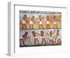 Wall Painting Depicting Sowing and Harvesting Scene, from the Tomb of Onsu at West Thebes, Close-Up-null-Framed Giclee Print