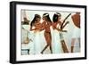 Wall Painting, Detail, Group of Musicians, Tomb of Nakht, Thebes-null-Framed Giclee Print