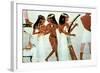 Wall Painting, Detail, Group of Musicians, Tomb of Nakht, Thebes-null-Framed Giclee Print