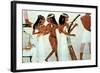 Wall Painting, Detail, Group of Musicians, Tomb of Nakht, Thebes-null-Framed Giclee Print