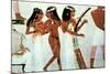 Wall Painting, Detail, Group of Musicians, Tomb of Nakht, Thebes-null-Mounted Giclee Print