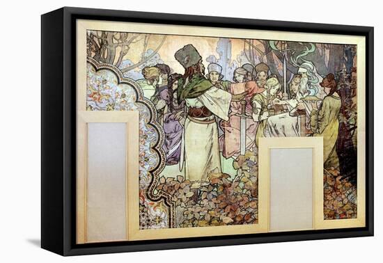 Wall Painting for the Exposition Universelle of 1900 - Peinture De Afons Marie Mucha (1860-1939), 1-Alphonse Marie Mucha-Framed Stretched Canvas