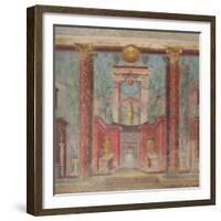 Wall painting from the cubiculum of a villa at Boscoreale, c.50-40 B.C-Roman Republican Period-Framed Giclee Print