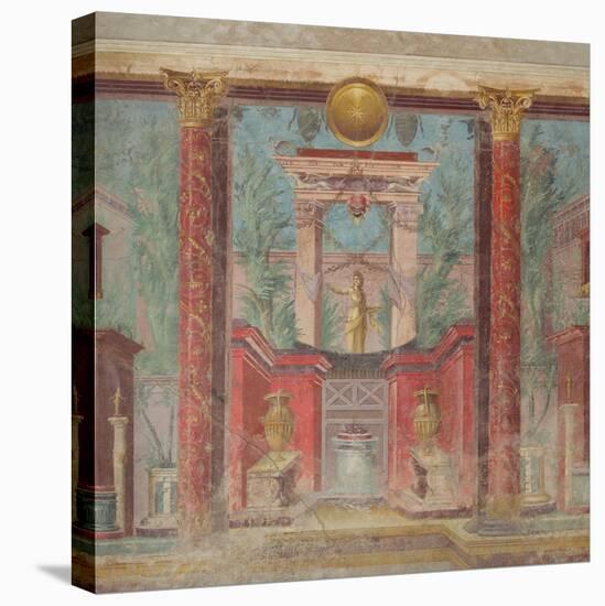 Wall painting from the cubiculum of a villa at Boscoreale, c.50-40 B.C-Roman Republican Period-Stretched Canvas