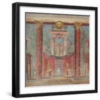 Wall painting from the cubiculum of a villa at Boscoreale, c.50-40 B.C-Roman Republican Period-Framed Giclee Print