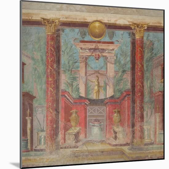 Wall painting from the cubiculum of a villa at Boscoreale, c.50-40 B.C-Roman Republican Period-Mounted Giclee Print