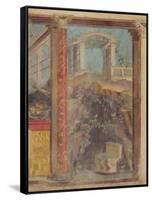 Wall painting from the cubiculum of a villa at Boscoreale, c.50-40 B.C-Roman Republican Period-Framed Stretched Canvas