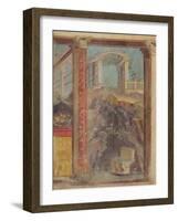 Wall painting from the cubiculum of a villa at Boscoreale, c.50-40 B.C-Roman Republican Period-Framed Giclee Print