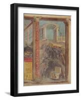 Wall painting from the cubiculum of a villa at Boscoreale, c.50-40 B.C-Roman Republican Period-Framed Giclee Print