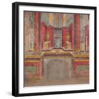 Wall painting from the cubiculum of a villa at Boscoreale, c.50-40 B.C-Roman Republican Period-Framed Giclee Print