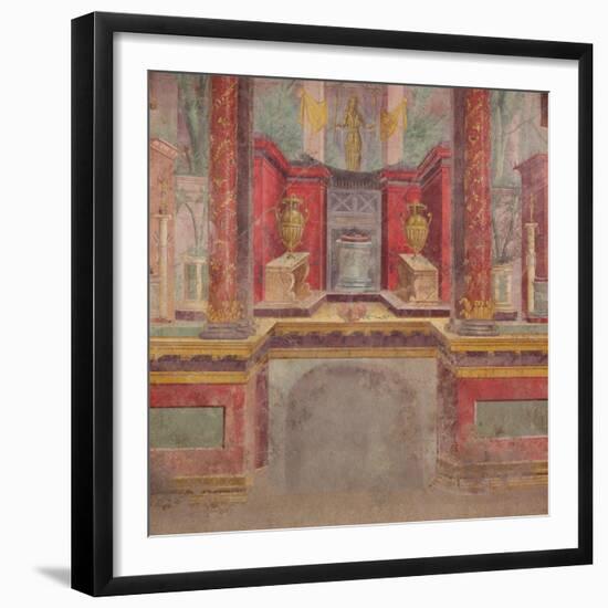 Wall painting from the cubiculum of a villa at Boscoreale, c.50-40 B.C-Roman Republican Period-Framed Giclee Print